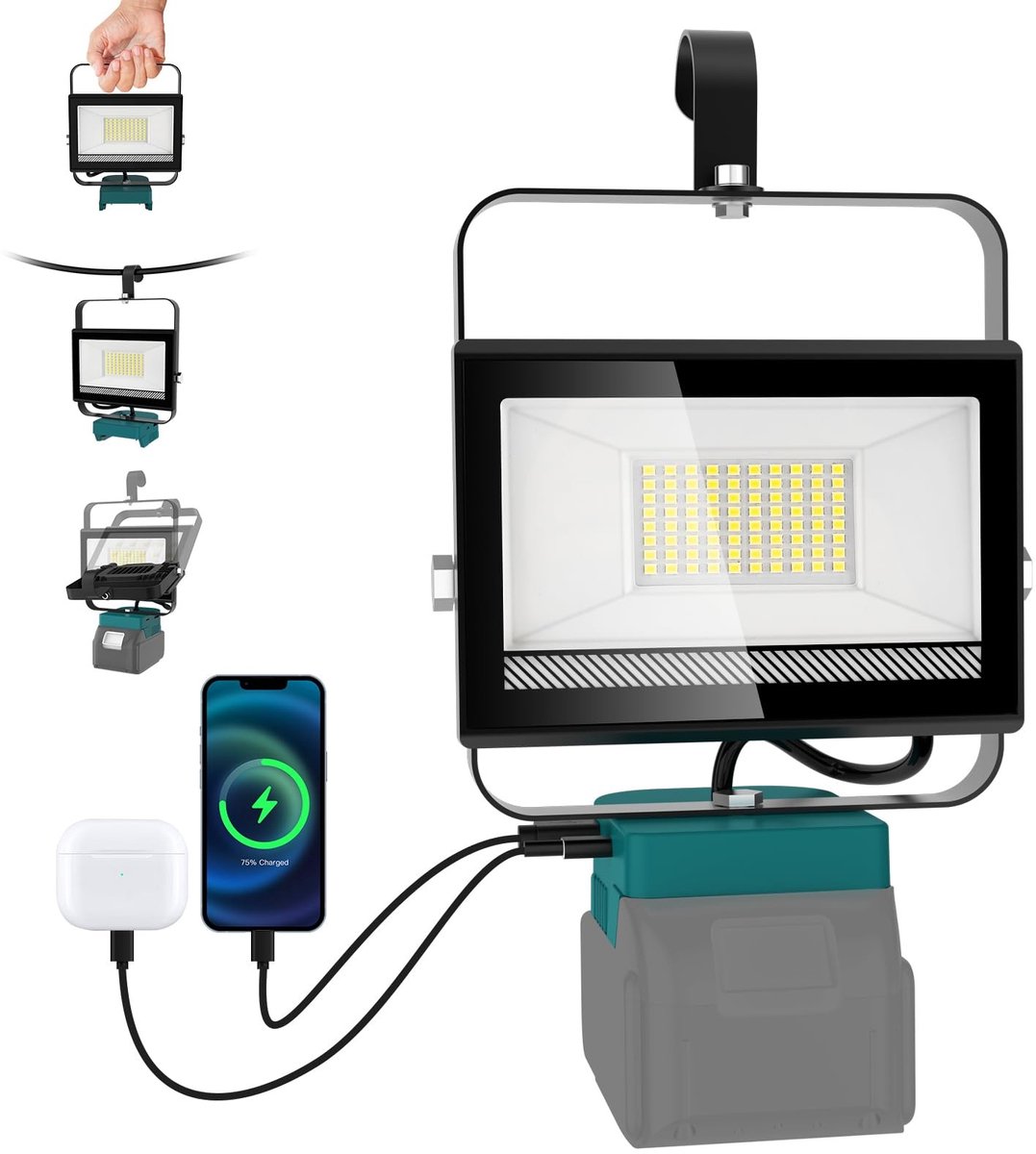 SolidKeus - Draagbare LED Werklamp met 2 Helderheidsinstellingen