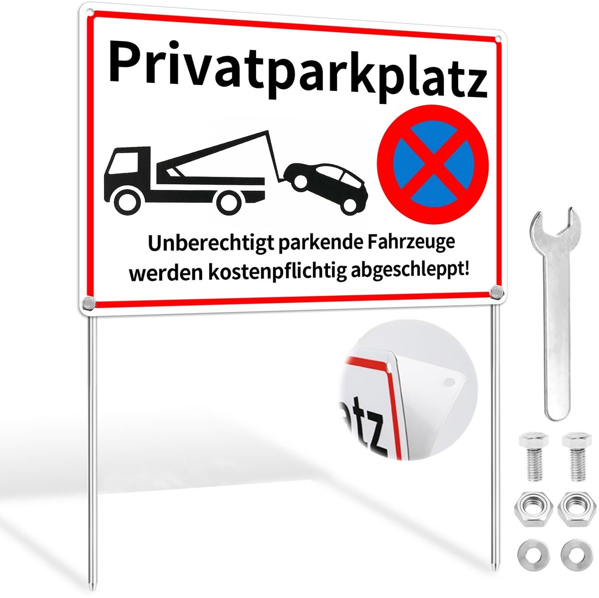 SolidKeus - Zelfklevend Verbodsbord voor Parkeren 30 x 20 cm