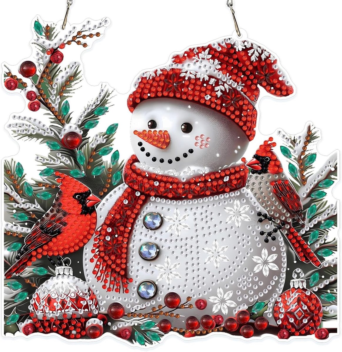 Kerstman Diamant Art Hang Kits voor Volwassenen en Kinderen - 5D Speciale Vorm Diamant Schilderen met Kristallen Strass voor Winterse Decoratie en Creatieve Activiteiten
