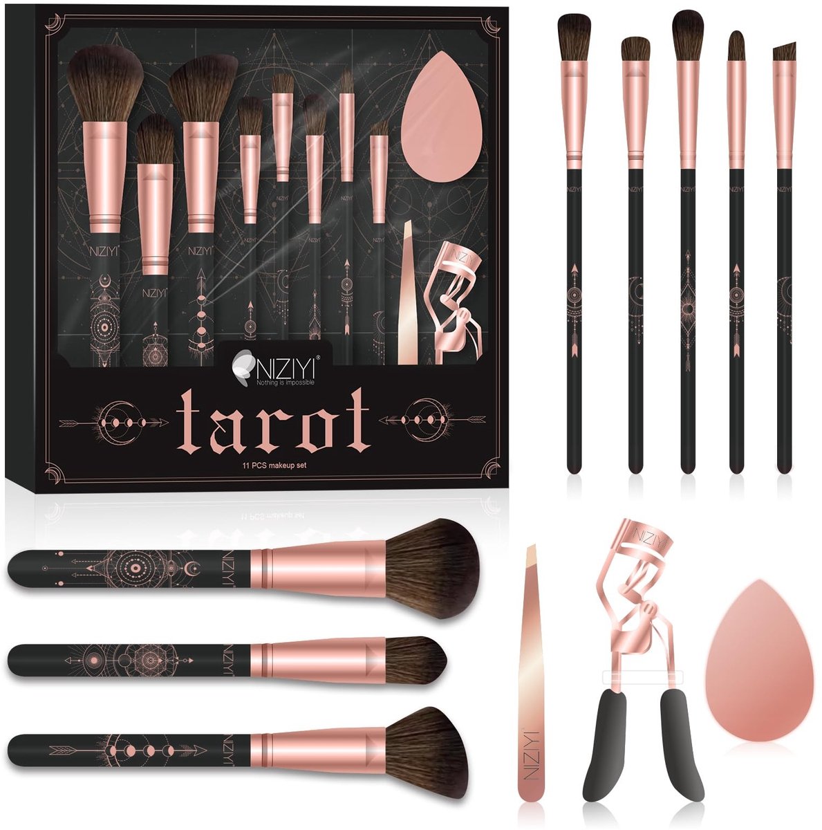 SolidKeus - Professionele 11-delige Make-up Kwasten Set