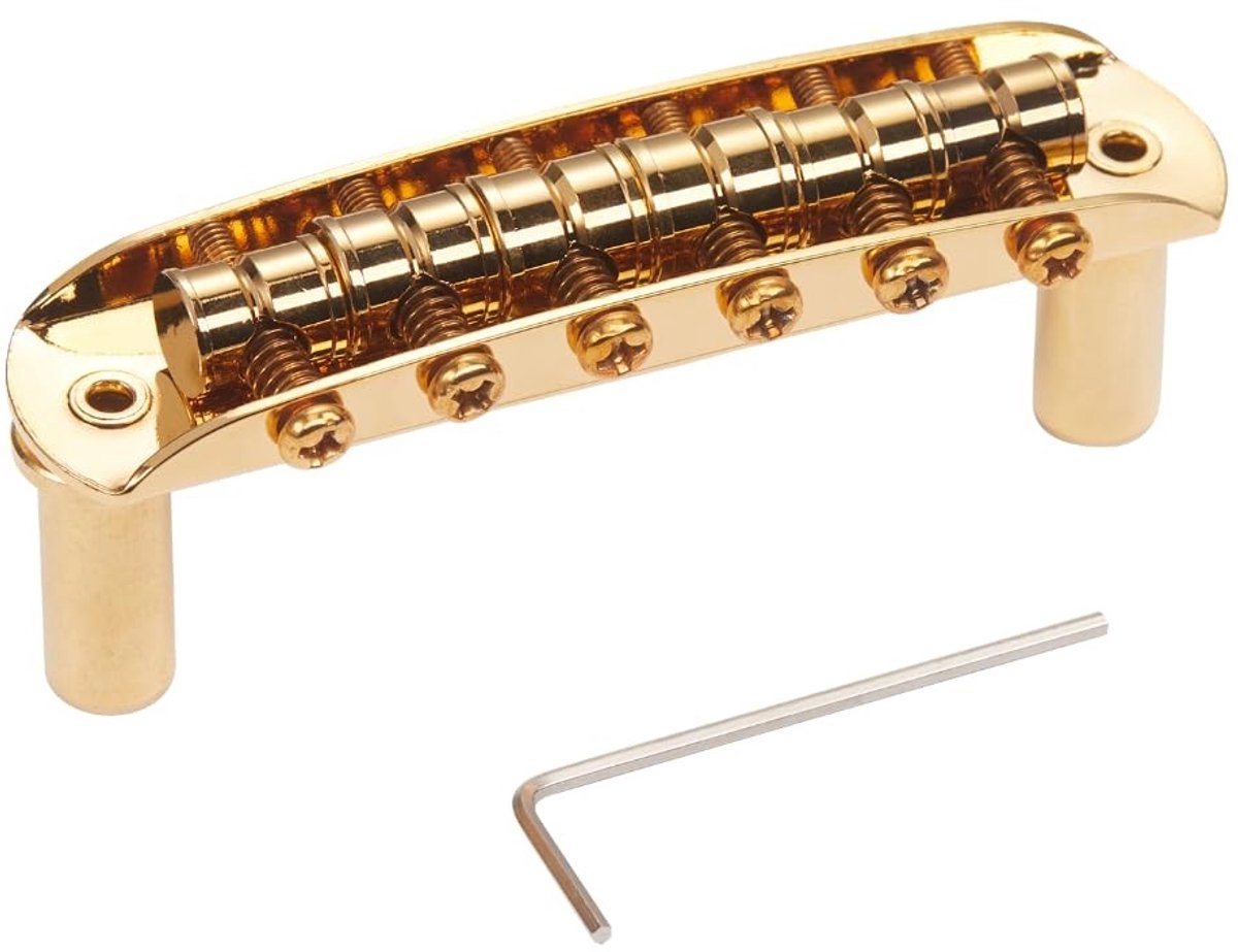 SolidKeus - Elektrische Gitaarbrug met Barrel Saddles en Vintage String Spacing