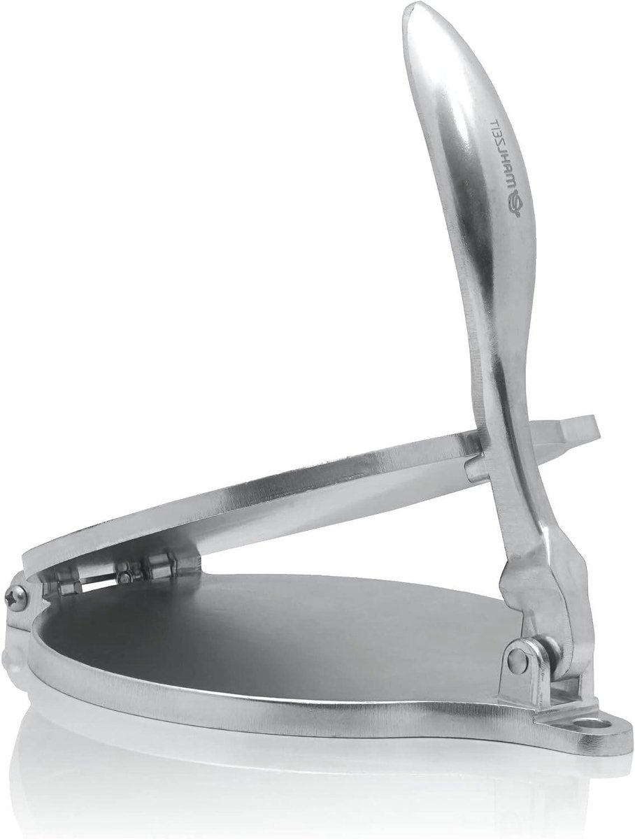Tortilla Pers - Taco Maker - Zelf Tortilla's Maken - Lichtgewicht Aluminium - Ø 20 cm - Zilver
