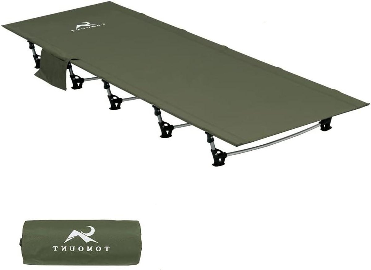 Campingbed Opvouwbaar - Kampeerbed Lichtgewicht - Buiten Ontspannen - Vliegtuig Aluminium Frame - 190 x 70 cm - Groen