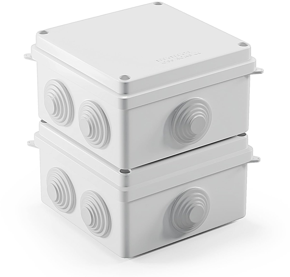 Waterdichte Verdeeldoos voor Buiten, Opbouwdoos voor Elektrische Projecten, IP65, 100 x 100 x 70 mm, Duurzaam en Betrouwbaar