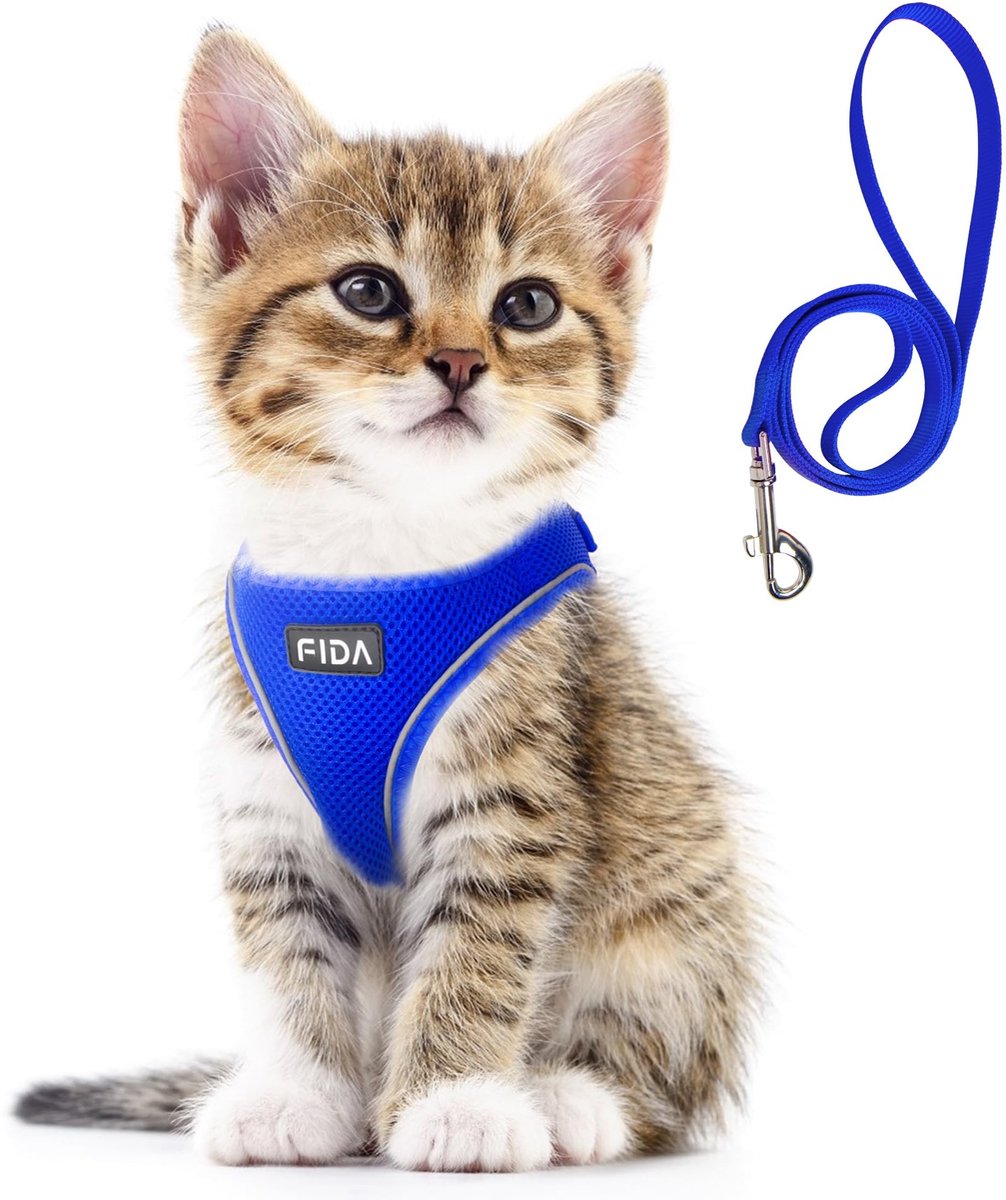 SolidKeus - Ademend Kattenharnas en Leash Set