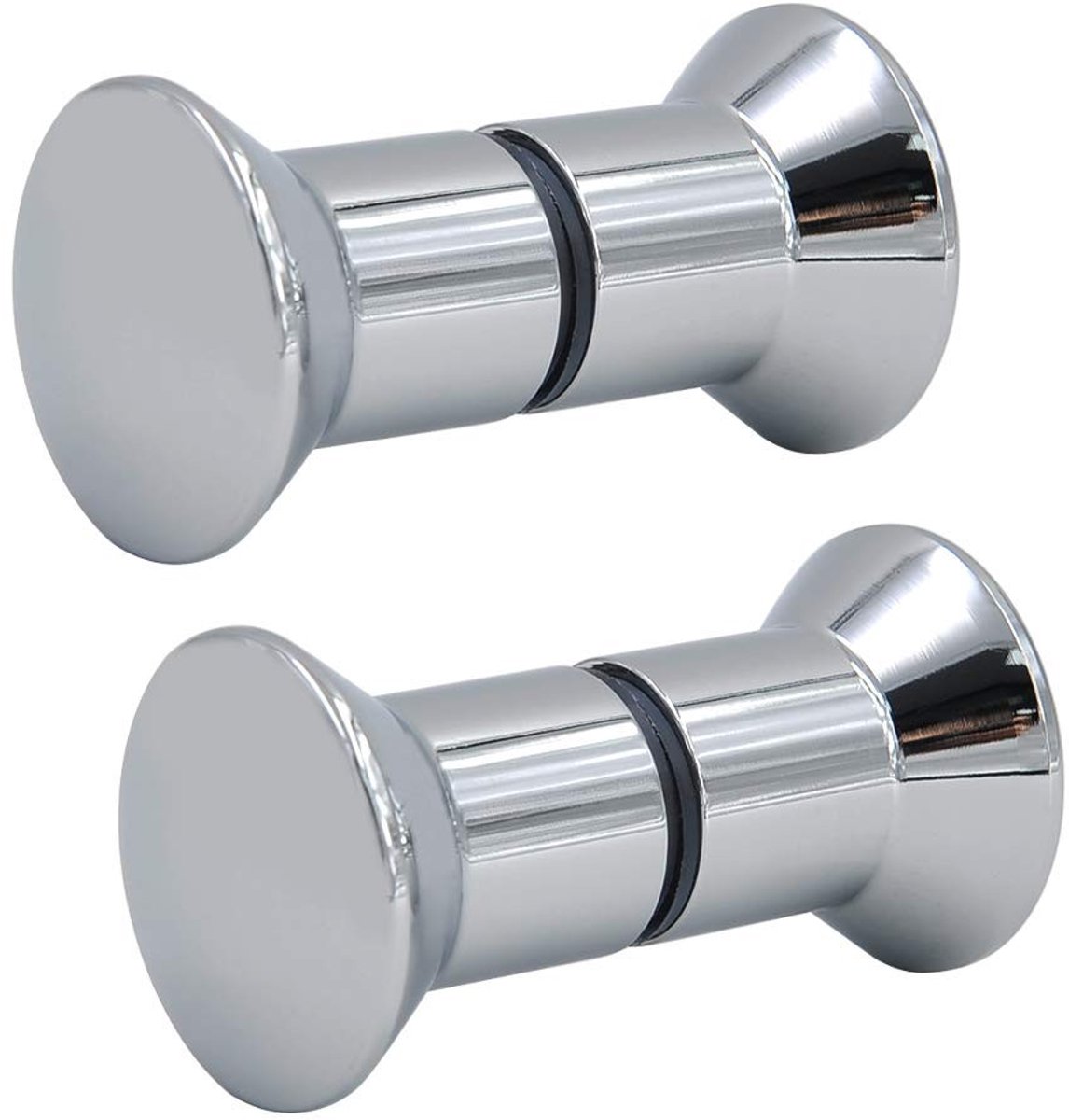 SolidKeus - Set van 2 Douche Deurklinken Aluminium met Chroom Afwerking