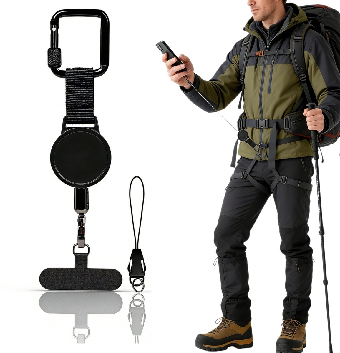 SolidKeus - Intrekbare Veiligheidsband voor Mobiele Telefoon