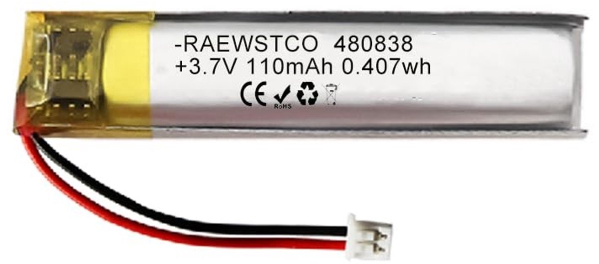 SolidKeus - Polymeer Lithium Accu 3.7V 110mAh voor Bluetooth Headsets