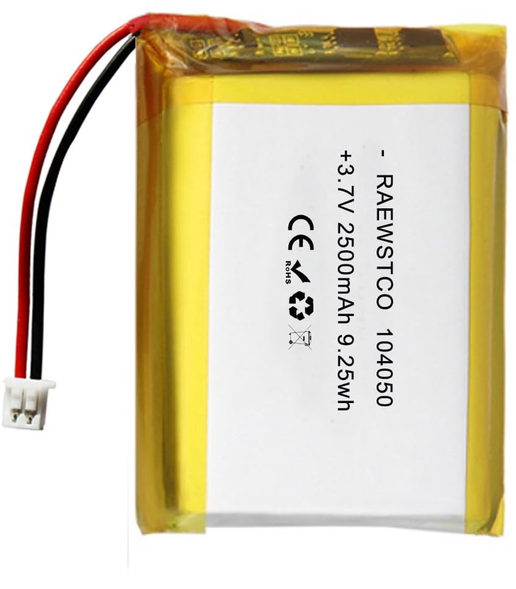 SolidKeus - 3,7 V 2500 mAh Lithiumbatterij voor Game Controllers en Medische Apparaten