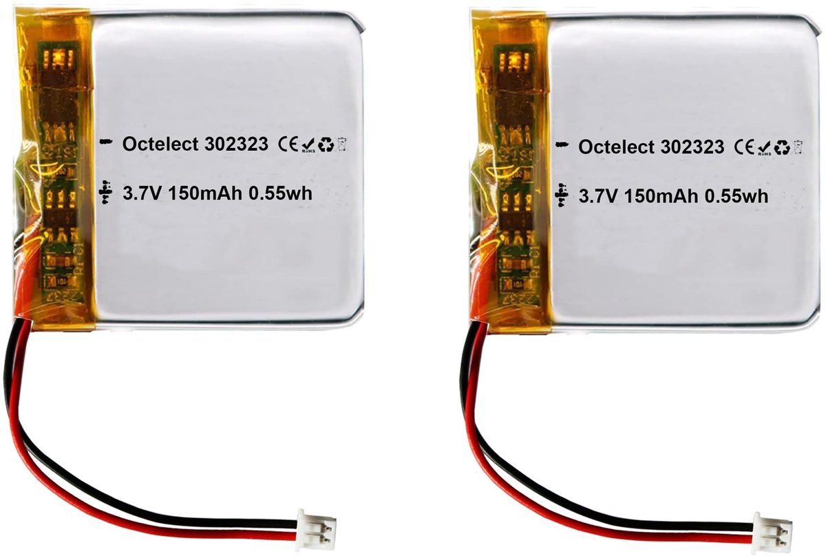 SolidKeus - Set van 2 Oplaadbare Lithium Batterijen 3.7V voor Elektronische Apparaten