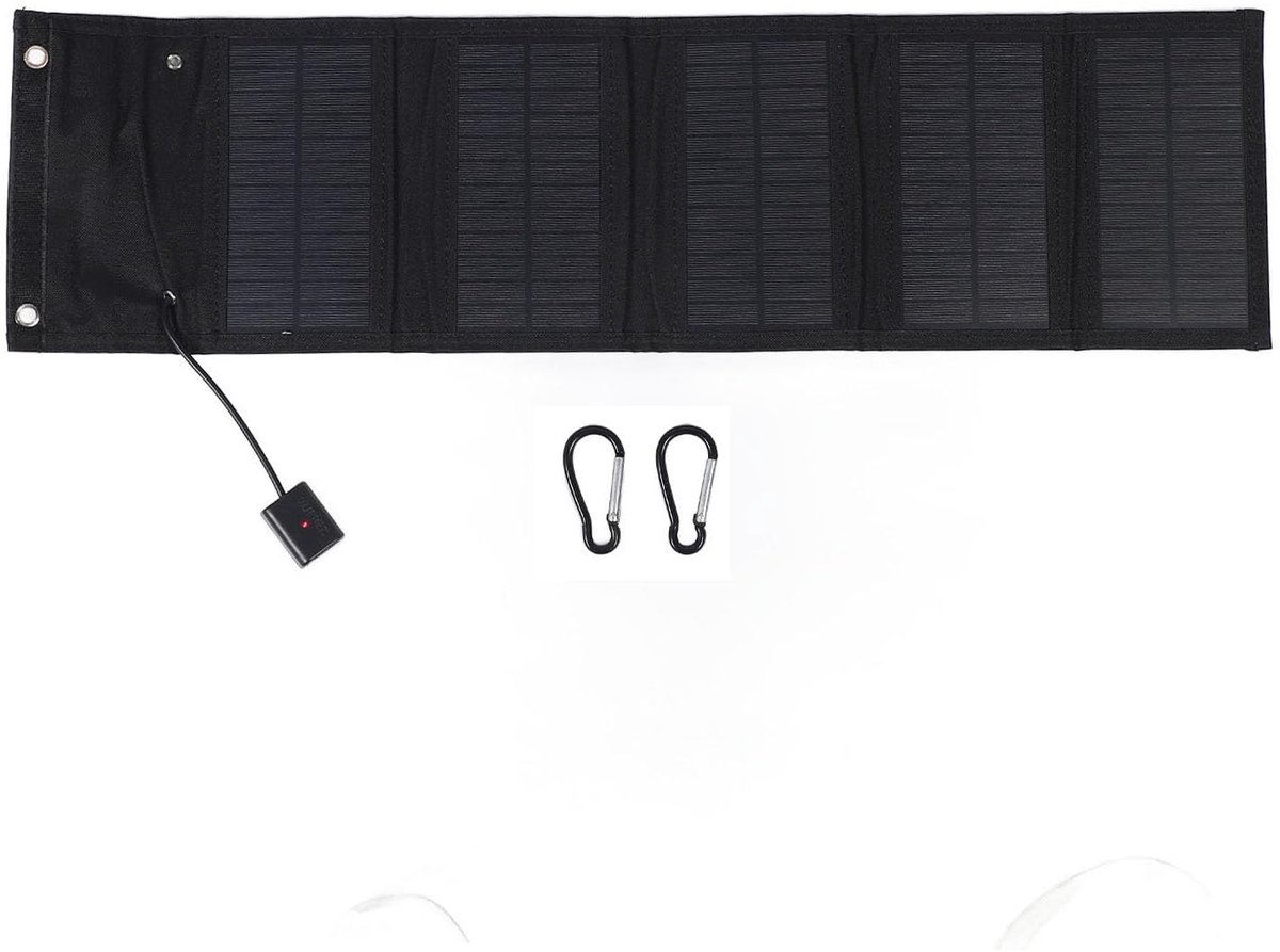 SolidKeus - Draagbaar Zonnepaneel 15W met USB-oplader voor Buitenactiviteiten