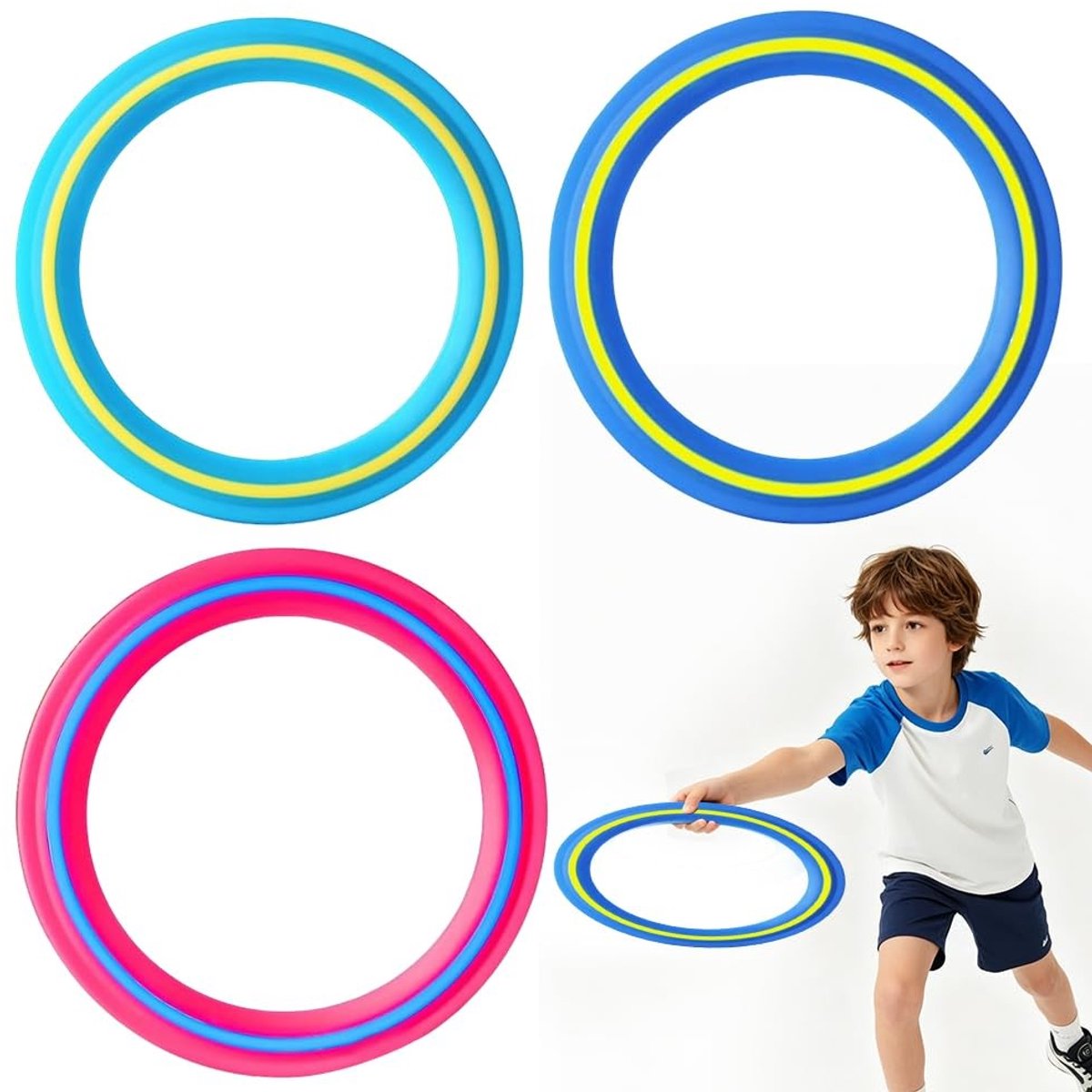 SolidKeus - Set van 3 Vliegende Ringen voor Buiten Spelletjes