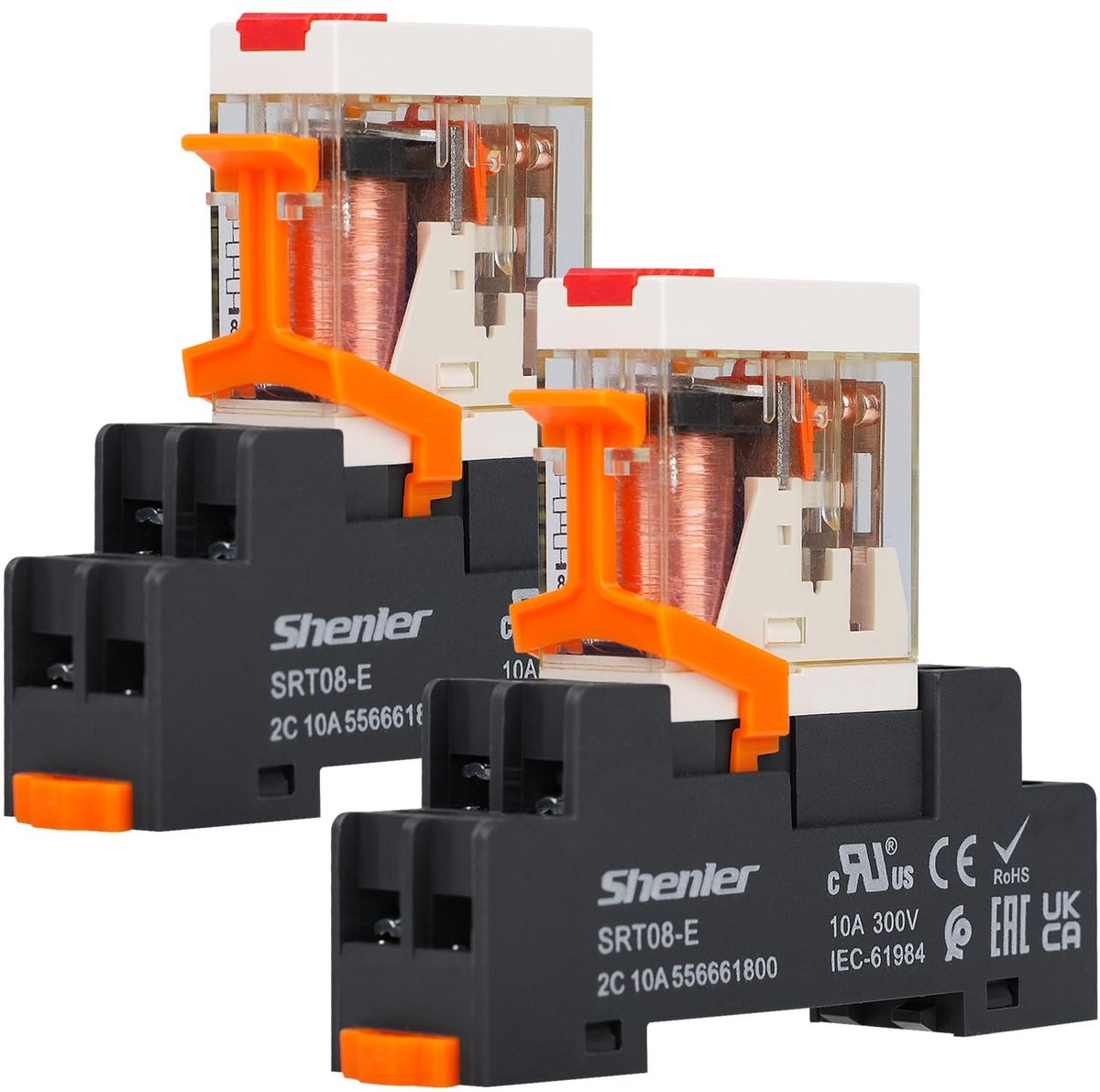 SolidKeus - 2 Sets 8-polige Elektromagnetische Vermogensrelais