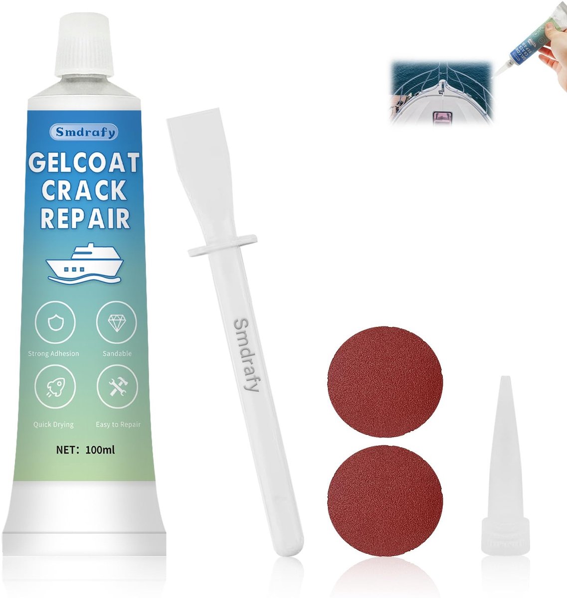 SolidKeus - Gelcoat Reparatieset voor Schepen en Voertuigen