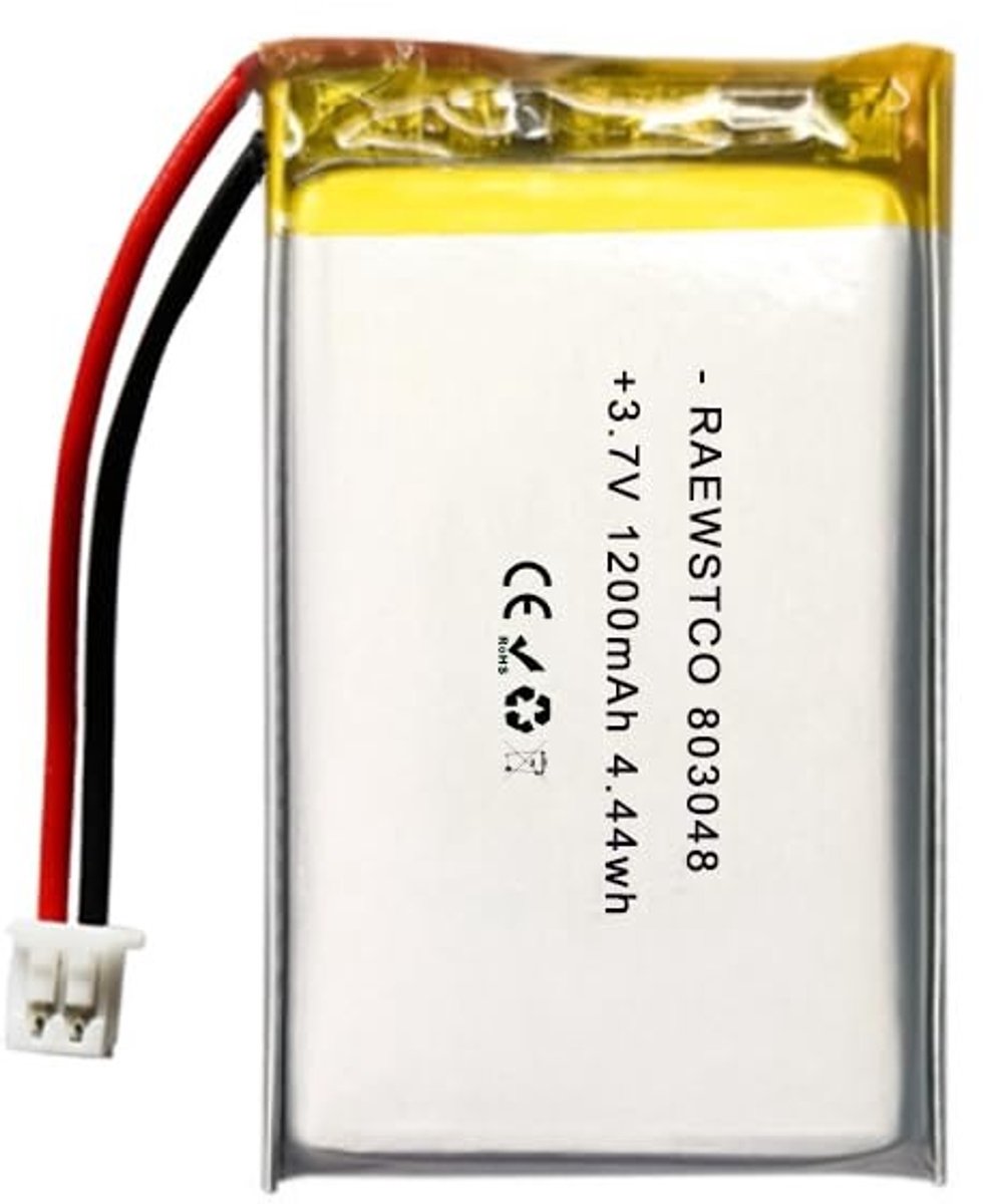 SolidKeus - 1200 mAh 3.7V Polymeer Lithium Batterij voor Displayverlichting en Robots