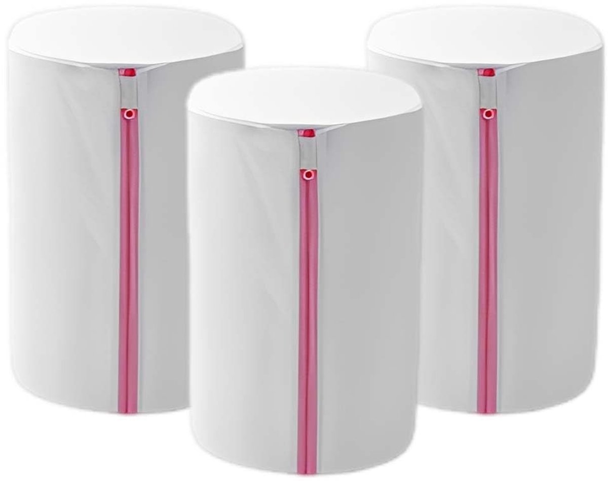 SolidKeus - Set van 3 Waszakken voor Ondergoed en Delicate Kleding Roze