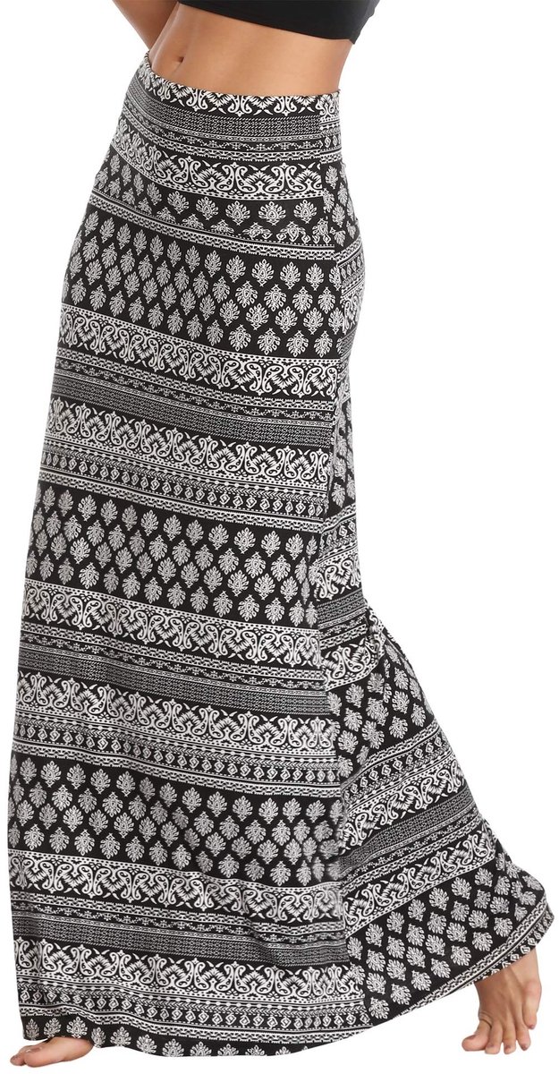 SolidKeus - Dames Hoge Taille Maxi Rok voor Comfort en Stijl