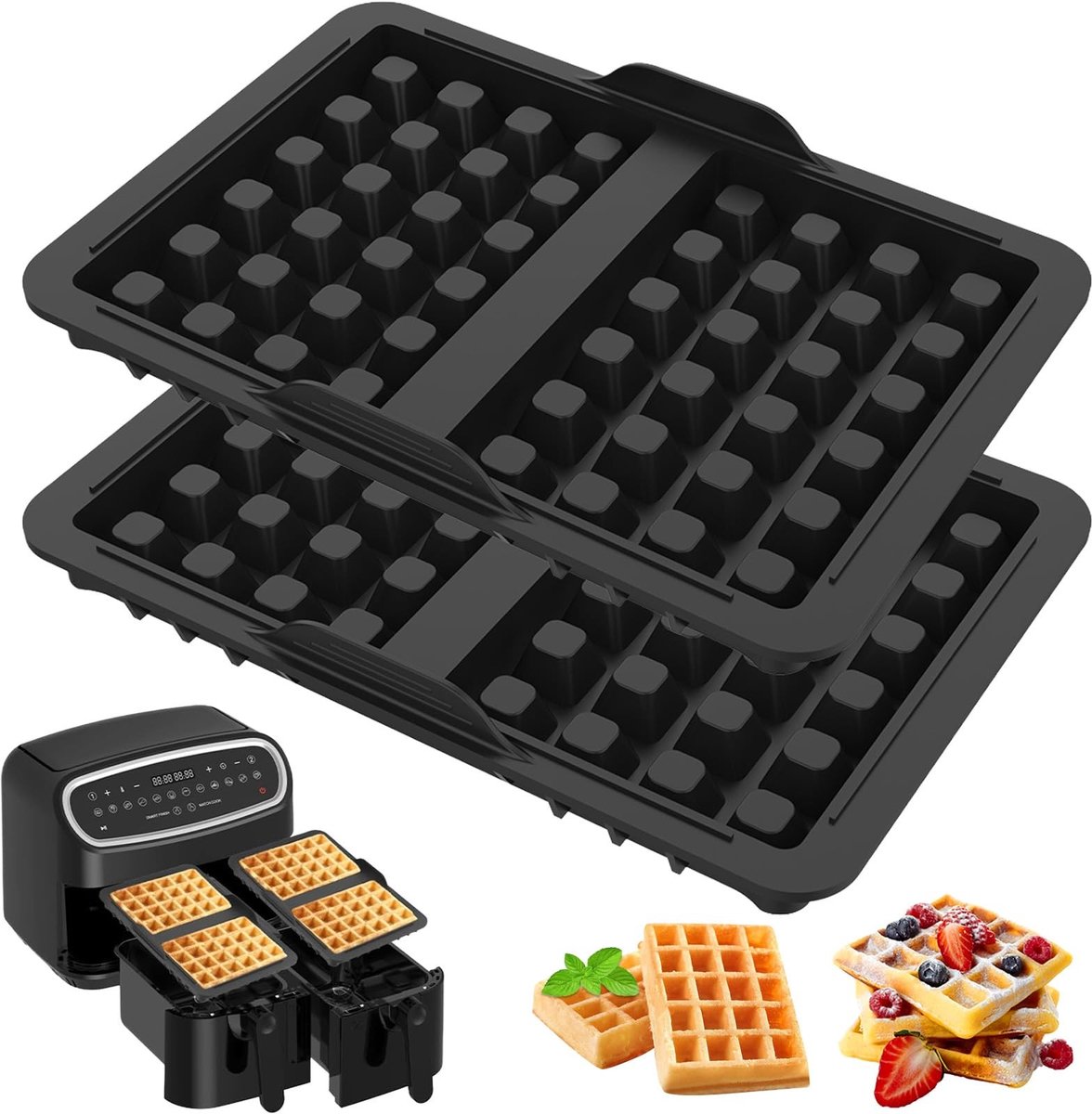 SolidKeus - Wafelvorm voor Air Fryer Bakaccessoires