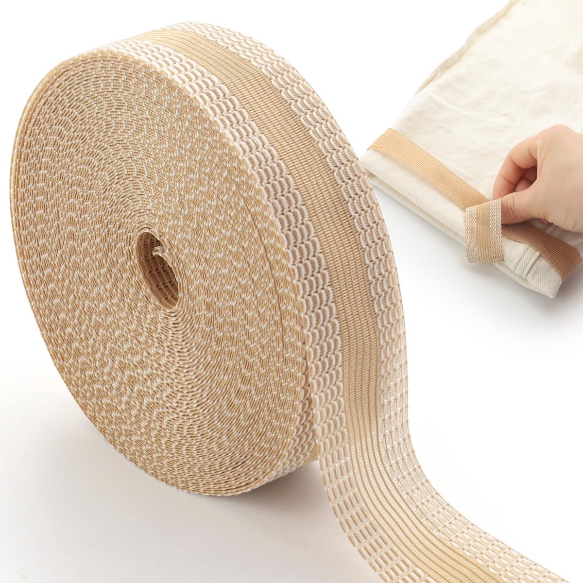 SolidKeus - 10 m Hemband voor Strijken in Beige