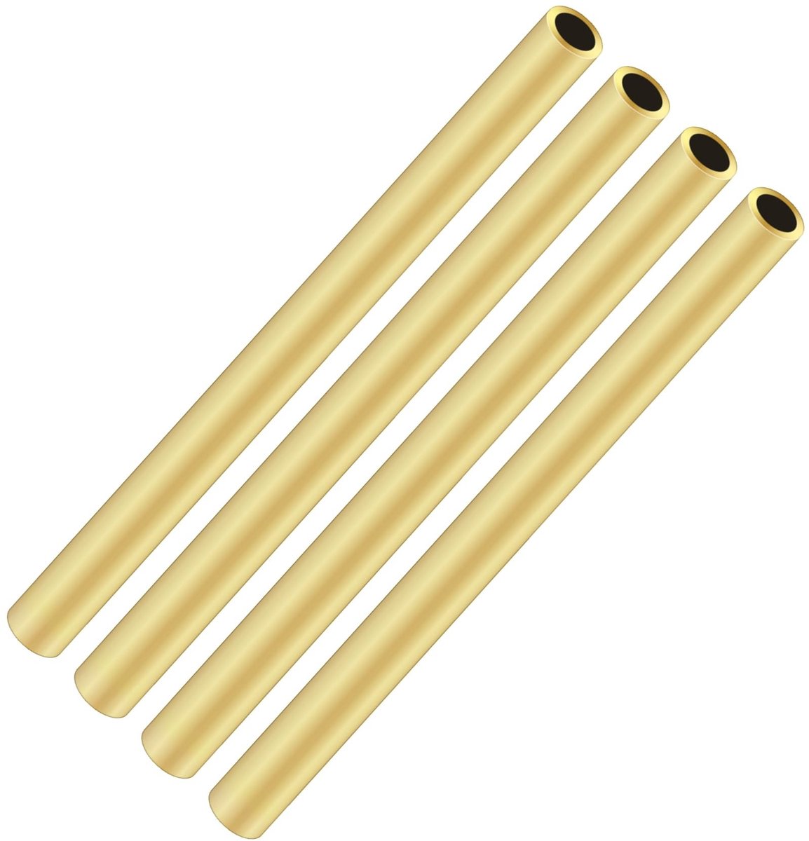 SolidKeus - Messing Buizen voor DIY Klussen, 7mm Diameter, Set van 4
