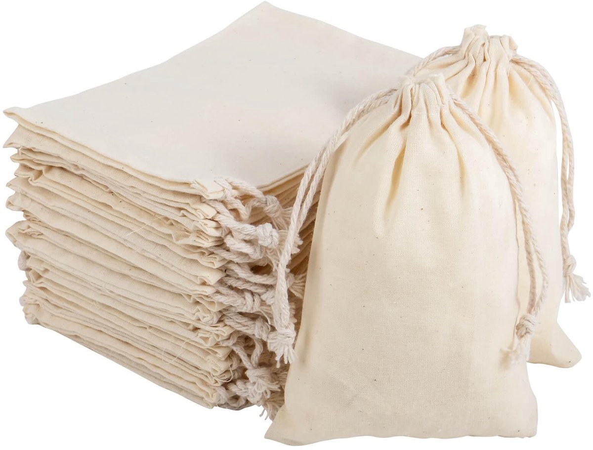 SolidKeus - Set van 30 Jute Cadeauzakjes voor Sieraden en Feestjes