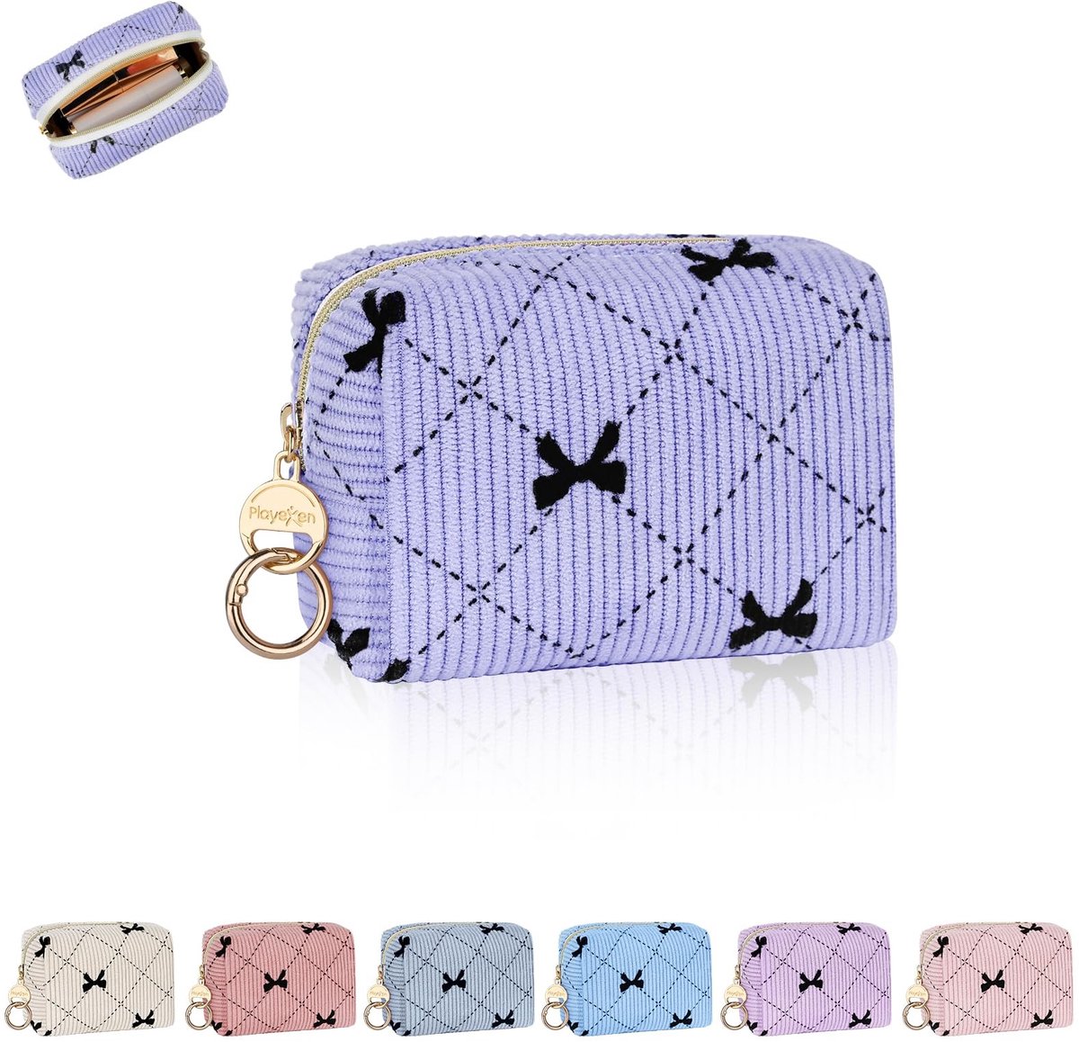 SolidKeus - Mini Makeup Bag van Corduroy voor Vrouwen en Meisjes