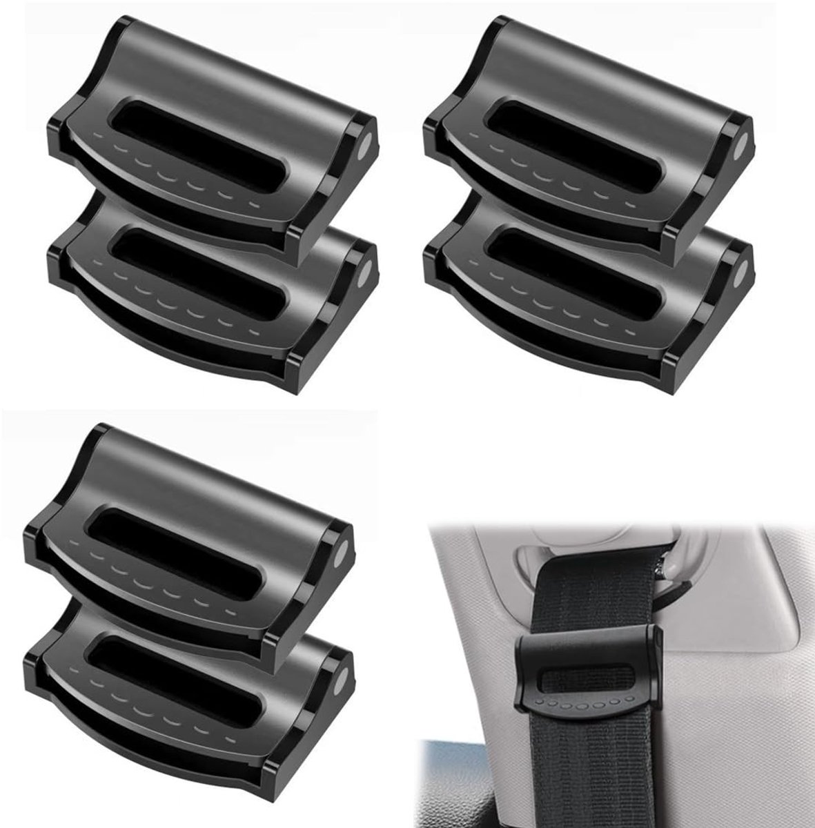 SolidKeus - Set van 6 Veiligheidsgordel Clips voor Auto