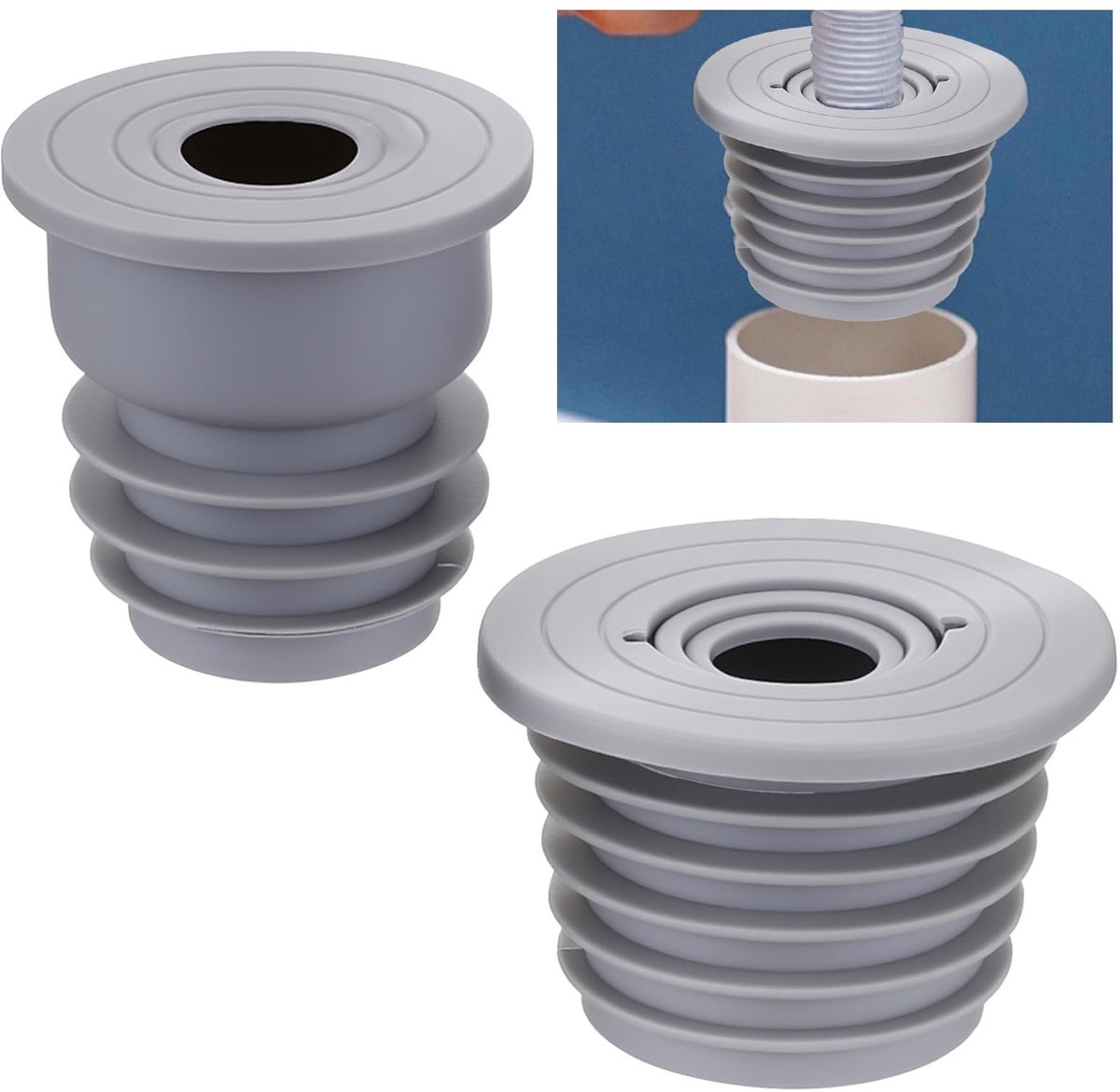 SolidKeus - Set van 2 Geurvrije Sealing Ringen voor Wasmachine Voeten