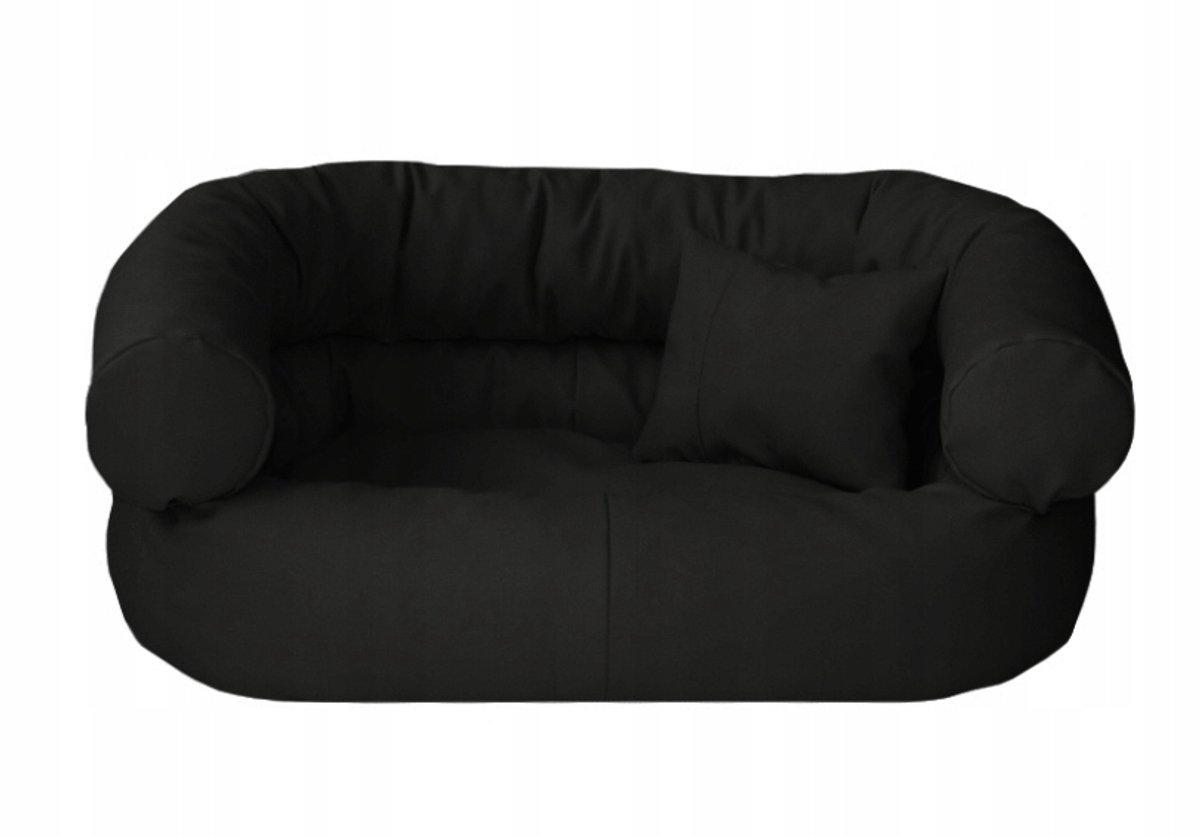 Hondenmand Fauteuil L 100x80cm Zwart Kunstleer - Comfortabel & Makkelijk Schoon