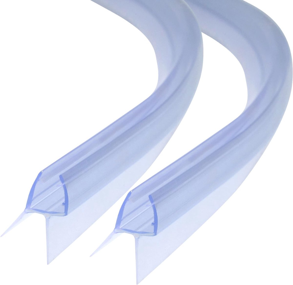 ZRNS® Douchedeur Afdichting - Ronde Douchestrip 6/7/8 mm - Lekstrip - Waterkering Douche - Voorgebogen - 2 x 40 cm