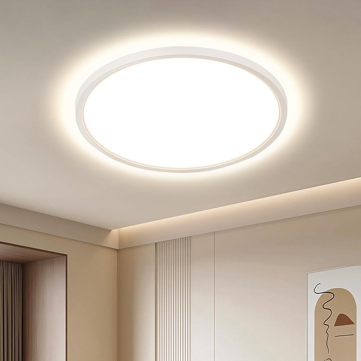 LED-plafondlamp 30 cm, 28W 2800lm, 4000K neutraal wit