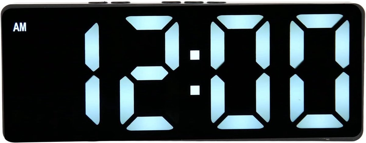 Digitale Wekker, Moderne Stijl Temperatuurweergave LED-spiegelklok, Multifunctionele Digitale Wekker met Groot Display voor Thuisslaapkamer