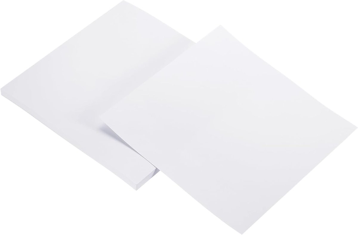 Kraftpapier, 25 x 25 cm vellen van kraftpapier, uitsparingen van karton voor kunstbenodigdheden, origami, papiercreaties, wit