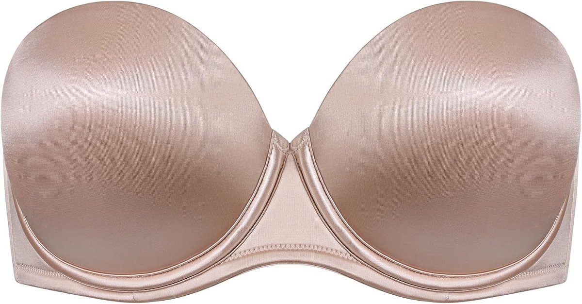 Strapless push-up beha met beugel en voering voor dames in het dagelijks leven