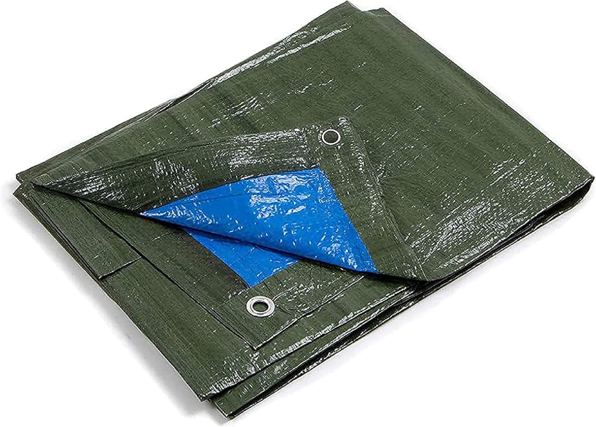 6068A1 - oogzeil tweekleurig met gramgewicht 90 g/m², grootte 2x3 (6 m²) groen/blauw