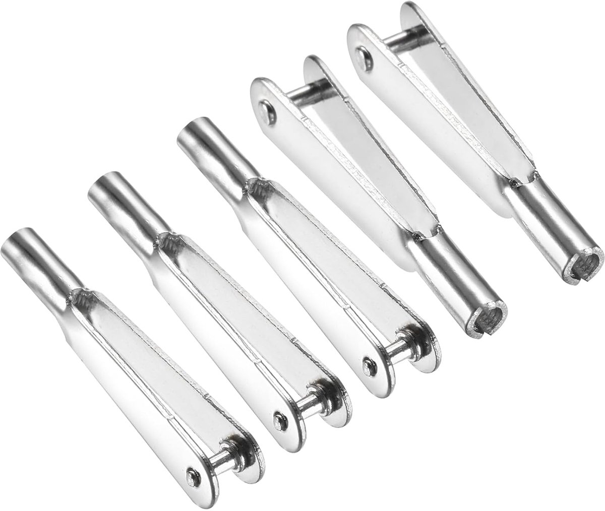 Clevis Snelkoppeling met schroefdraad M2, van staal, automatische vergrendelingsclip voor vervanging RC-vliegtuigmodellen auto helikopter, 2 mm x 25 mm, 5 stuks