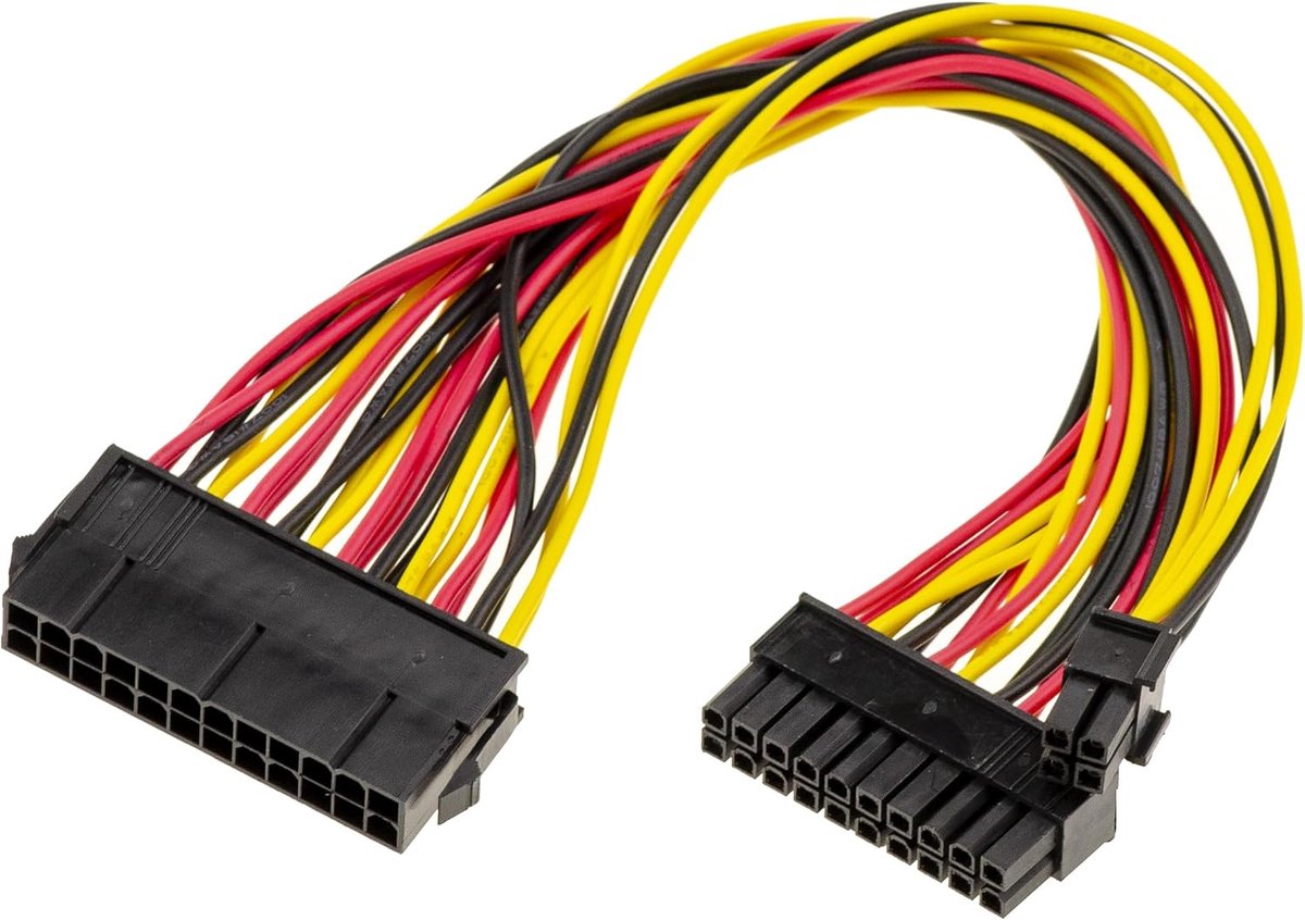 ATX-adapterkabel 24 vrouwelijk naar ATX24 mannelijk of ATX 20 en 4 mannelijk, lengte 30 cm