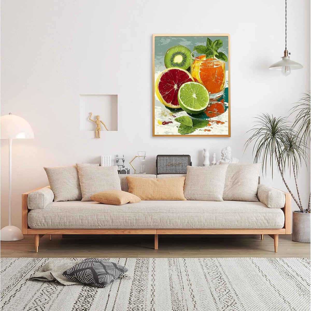 Fruit Verf op nummer voor volwassenen, drinken schilderen op nummer canvas kits met acrylverfborstels, doe-het-zelf ambachtelijke olieverfschilderij kunstkits voor volwassenen, woondecoratie 30