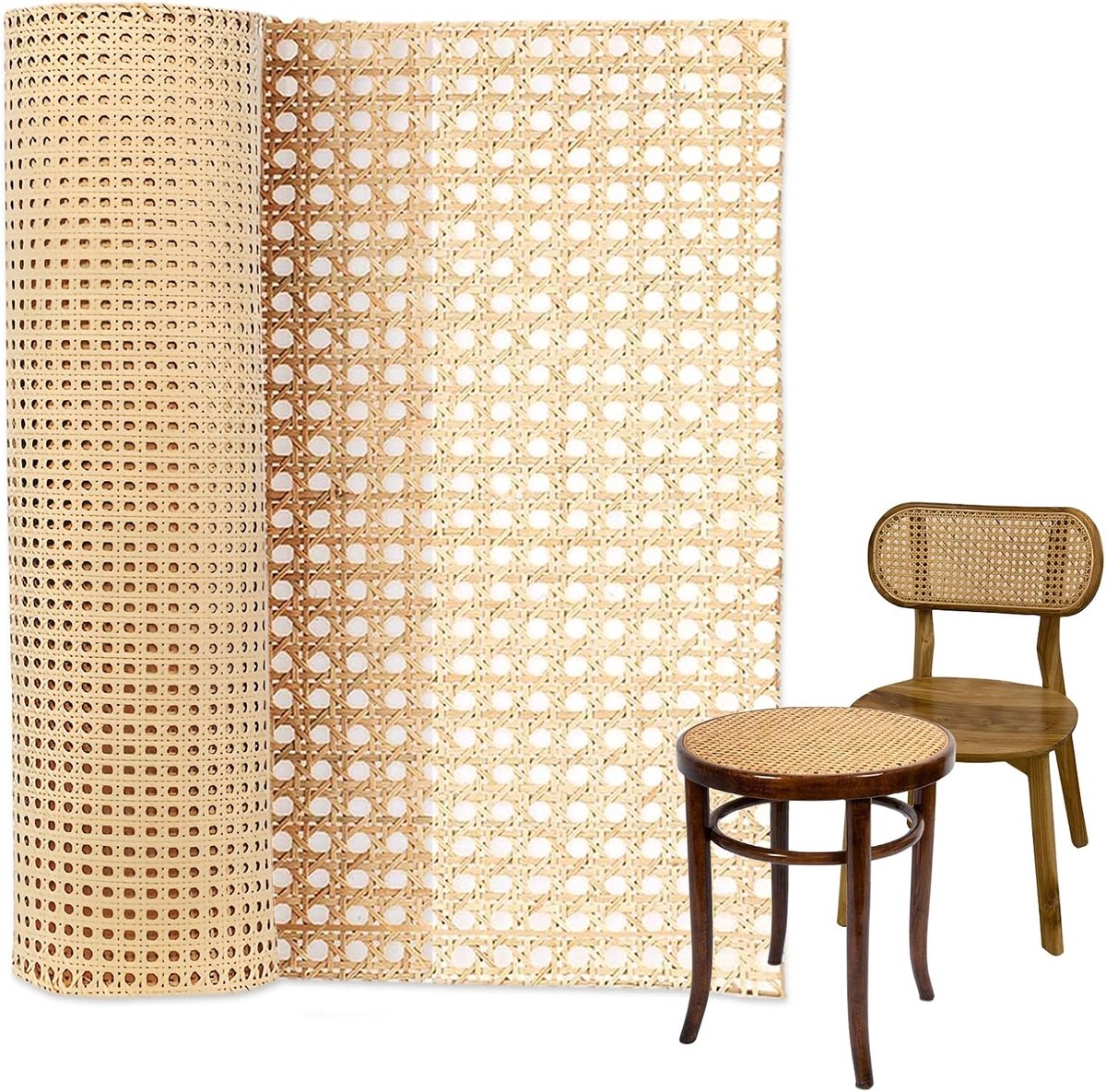 Rotan rol, 40 x 100 cm, handgemaakt, rotan, riem van gevlochten rotan, voor meubels, woondecoratie
