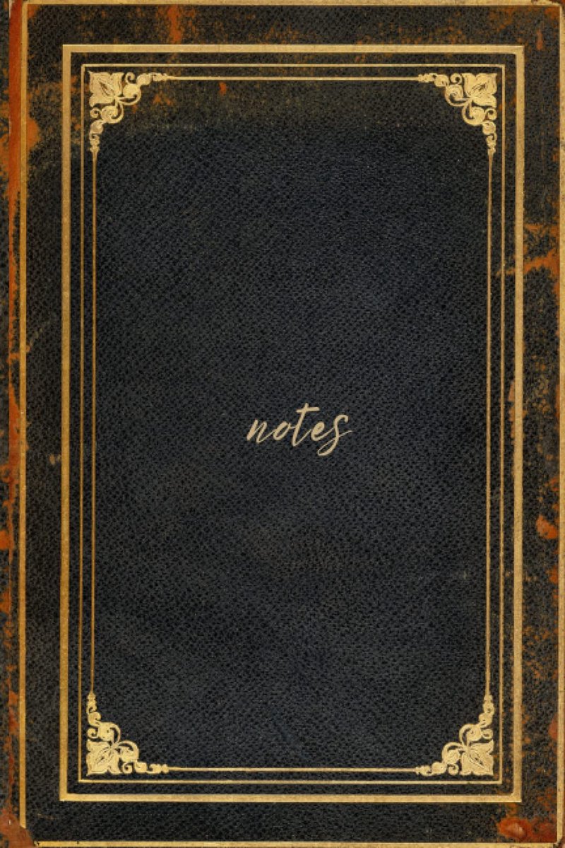 Vintage Dark Academia Journal Notebook Aesthetic Old Book