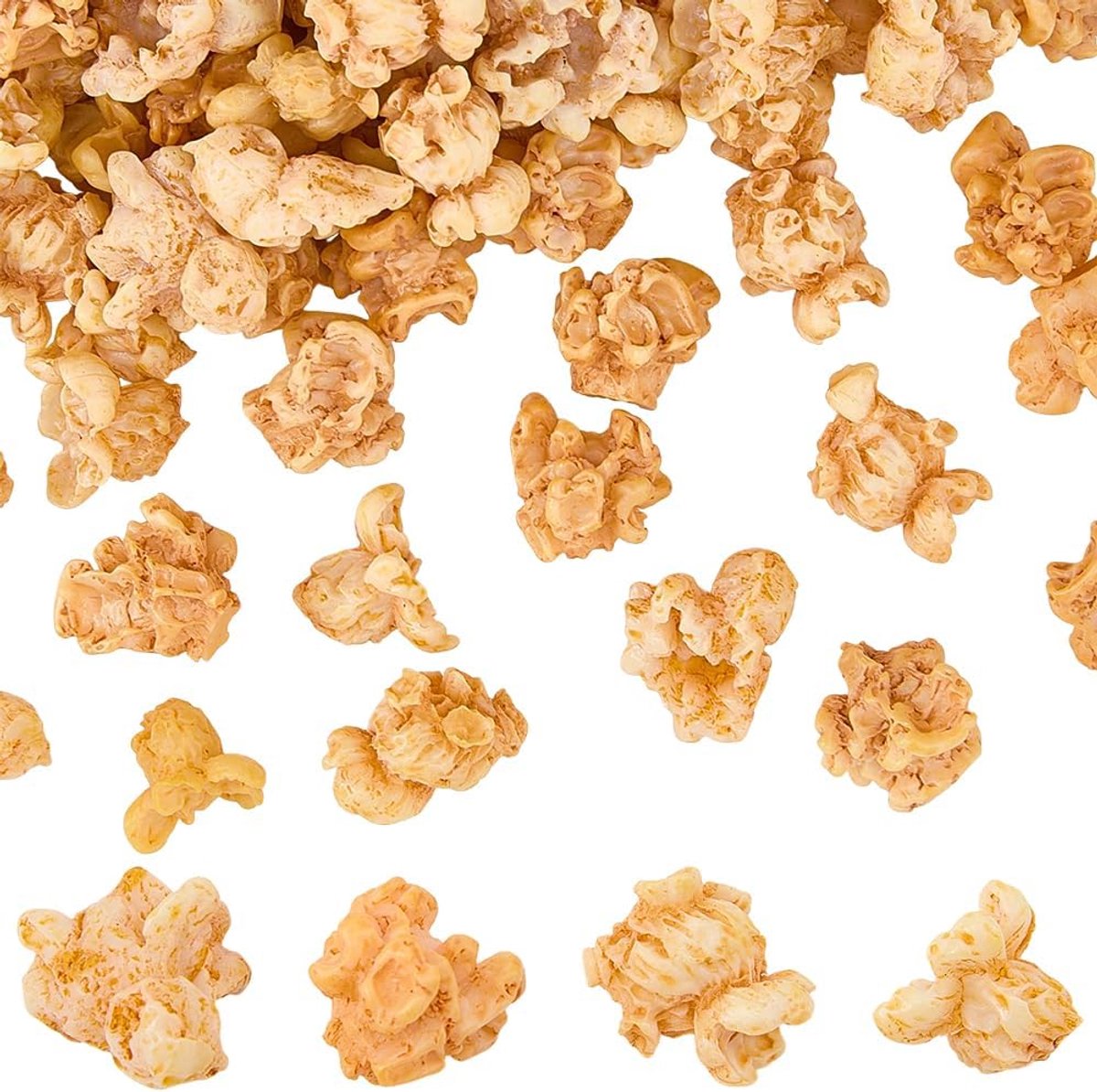 1 Doos 4 Stijlen 80Pcs Kunstmatige Popcorn Miniatuur Popcorn Bulk Kleine Hars Plastic Landschap Poppenhuis Ornament Voedsel Voor Sieraden Maken Thuis Keuken Party Decor Foto Prop Shop