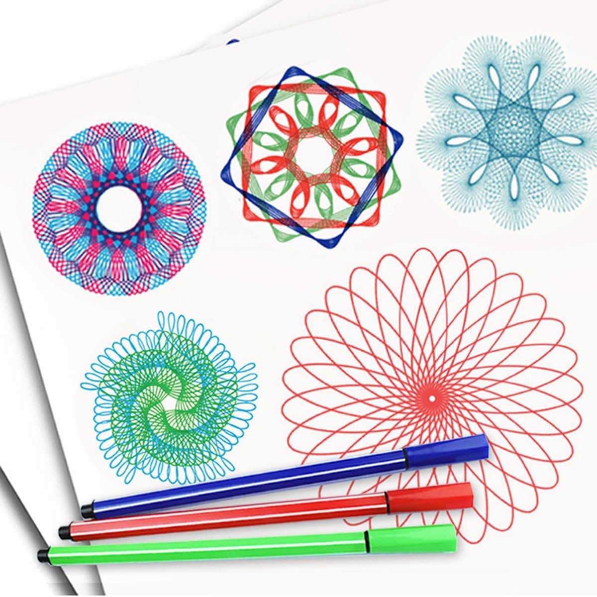 Tekengereedschap Art Kit Spirograph ontwerpset Spiraal liniaal tekenset Creatief Spirograph kunstspel voor geometrische ontwerpen en patronen