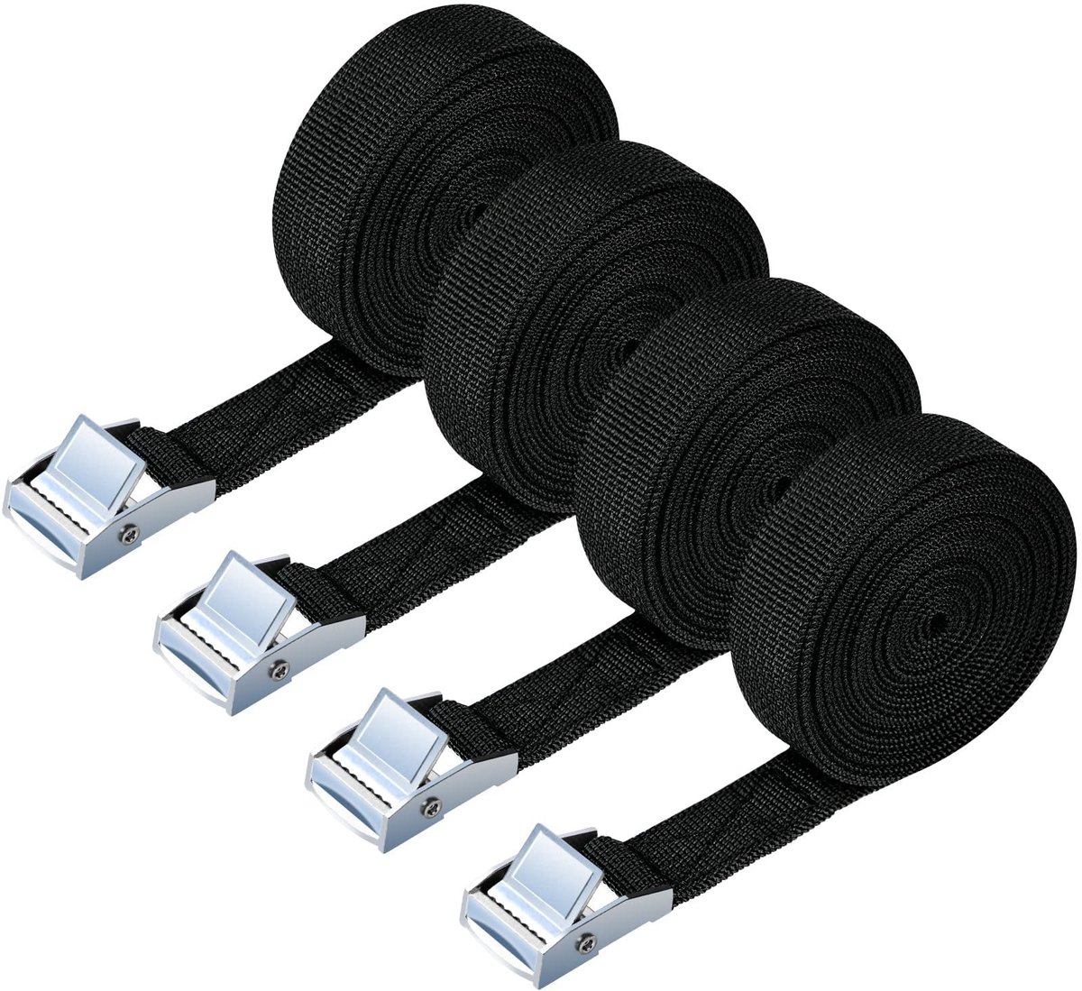 SolidKeus - Heavy Duty Lashing Straps 4 Stuks van 3M met Snelsluiting