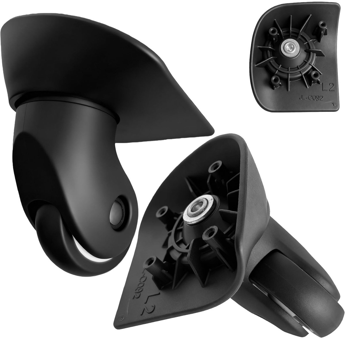 SolidKeus - Set van 2 Reservewielen voor Koffers met 360° Draaifunctie