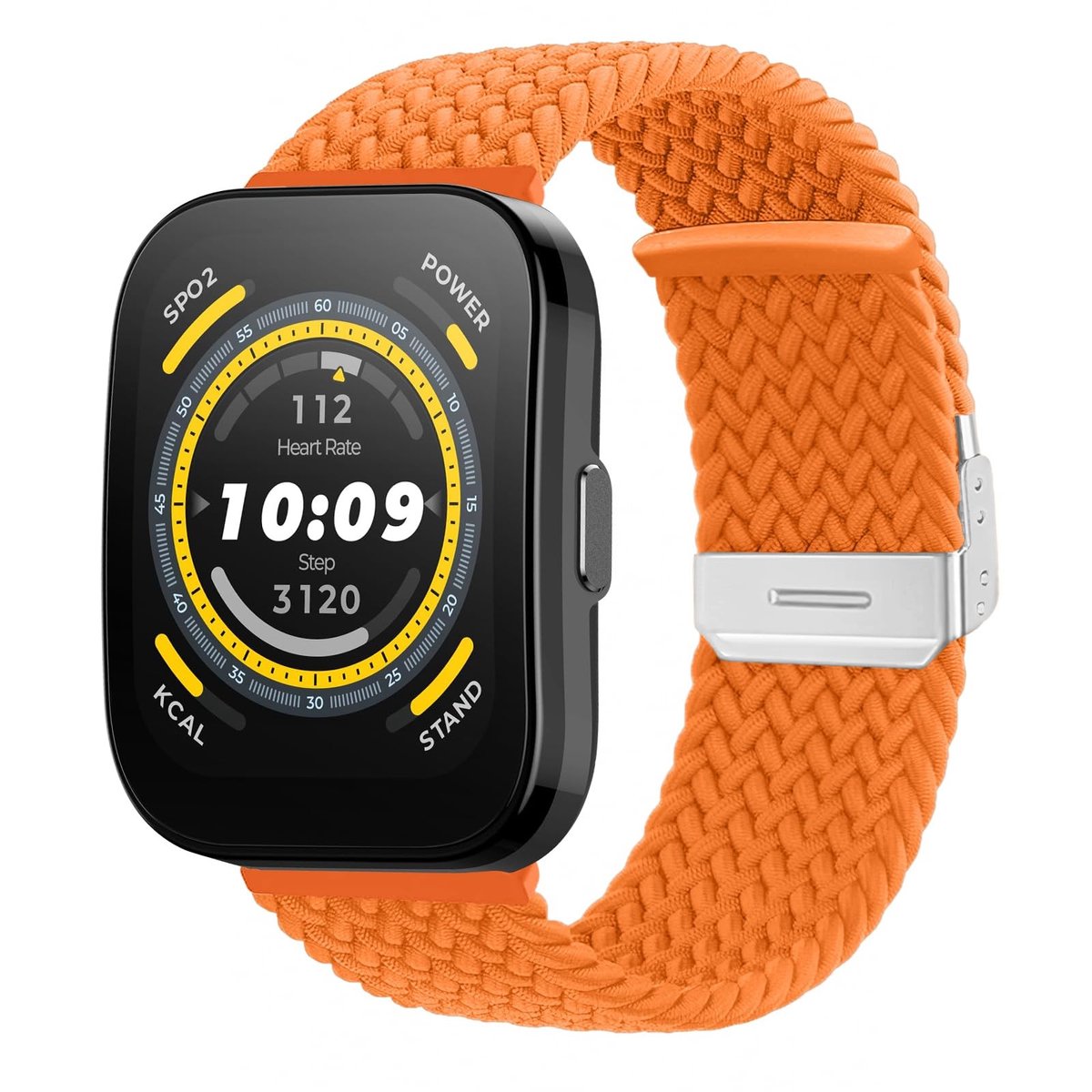SolidKeus - 22mm Nylon Horlogeband voor Amazfit Bip 5/GTR 4 in Oranje
