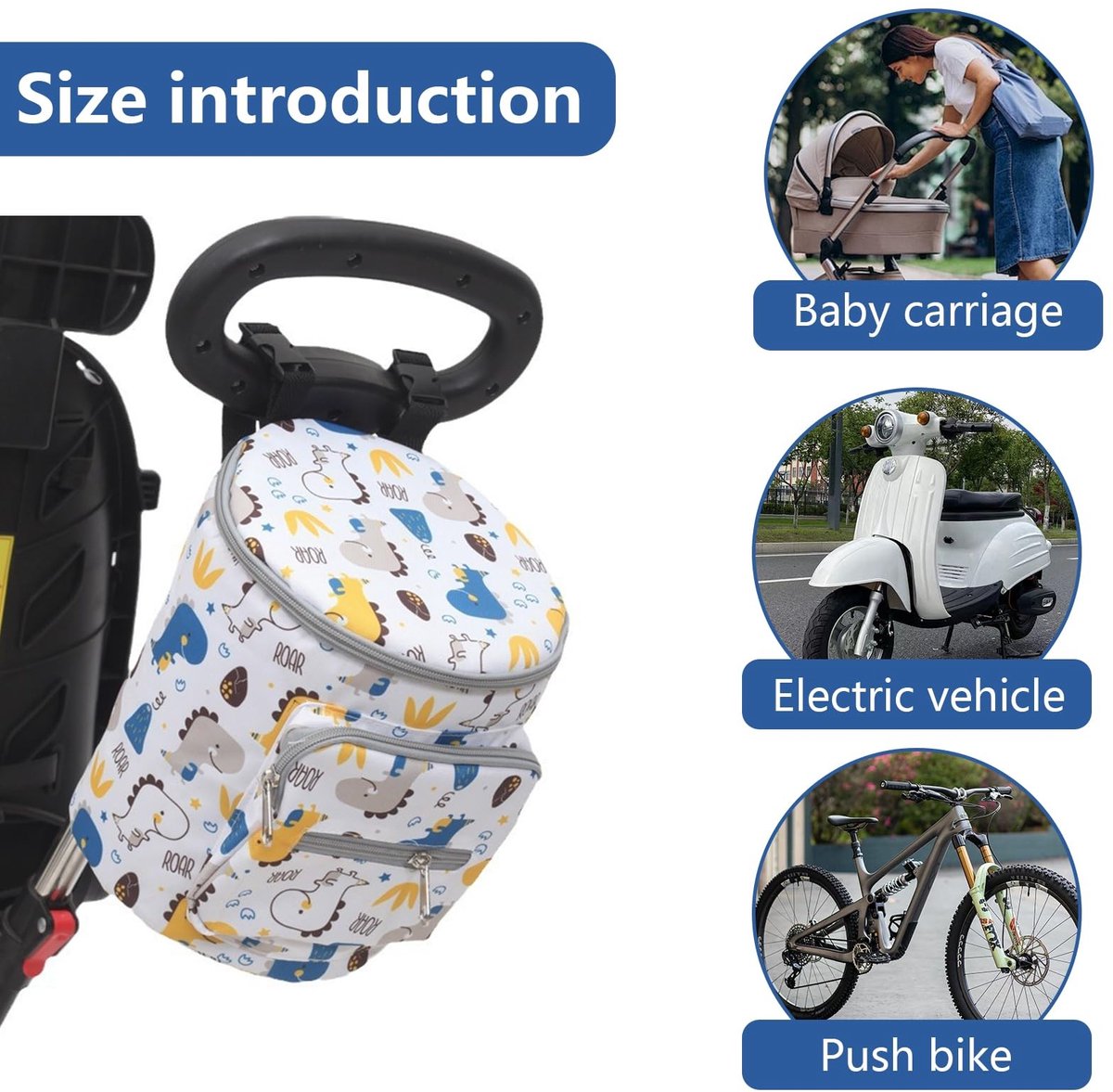 SolidKeus - Kinderen Fiets Handlebar Tas met Twee Plastic Sluitingen
