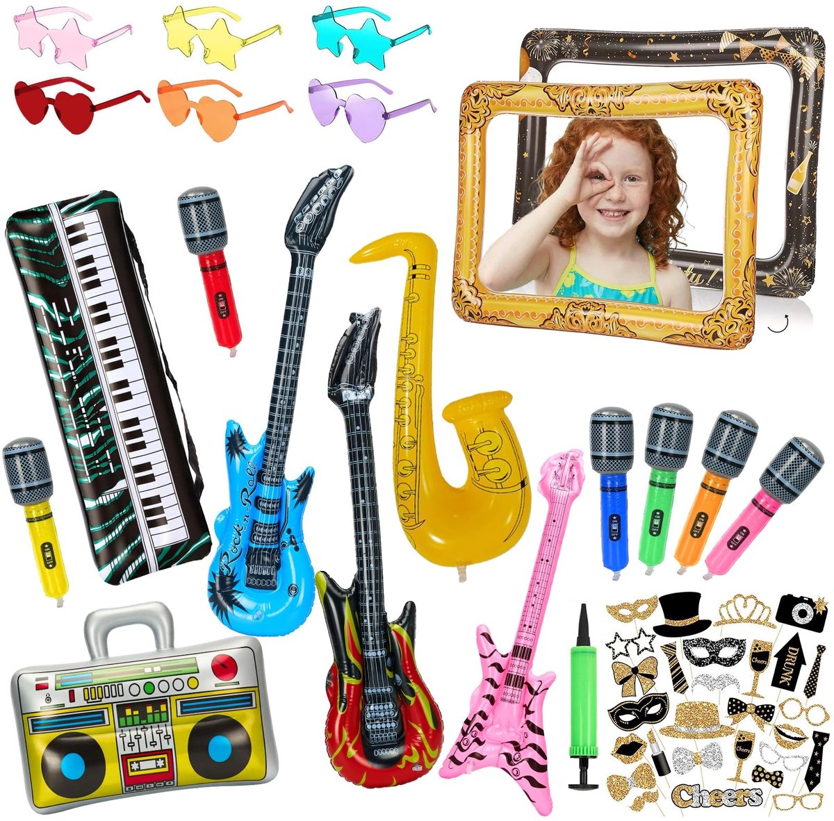 SolidKeus - 50-delige Fotobox Rekwisieten Set voor Feesten