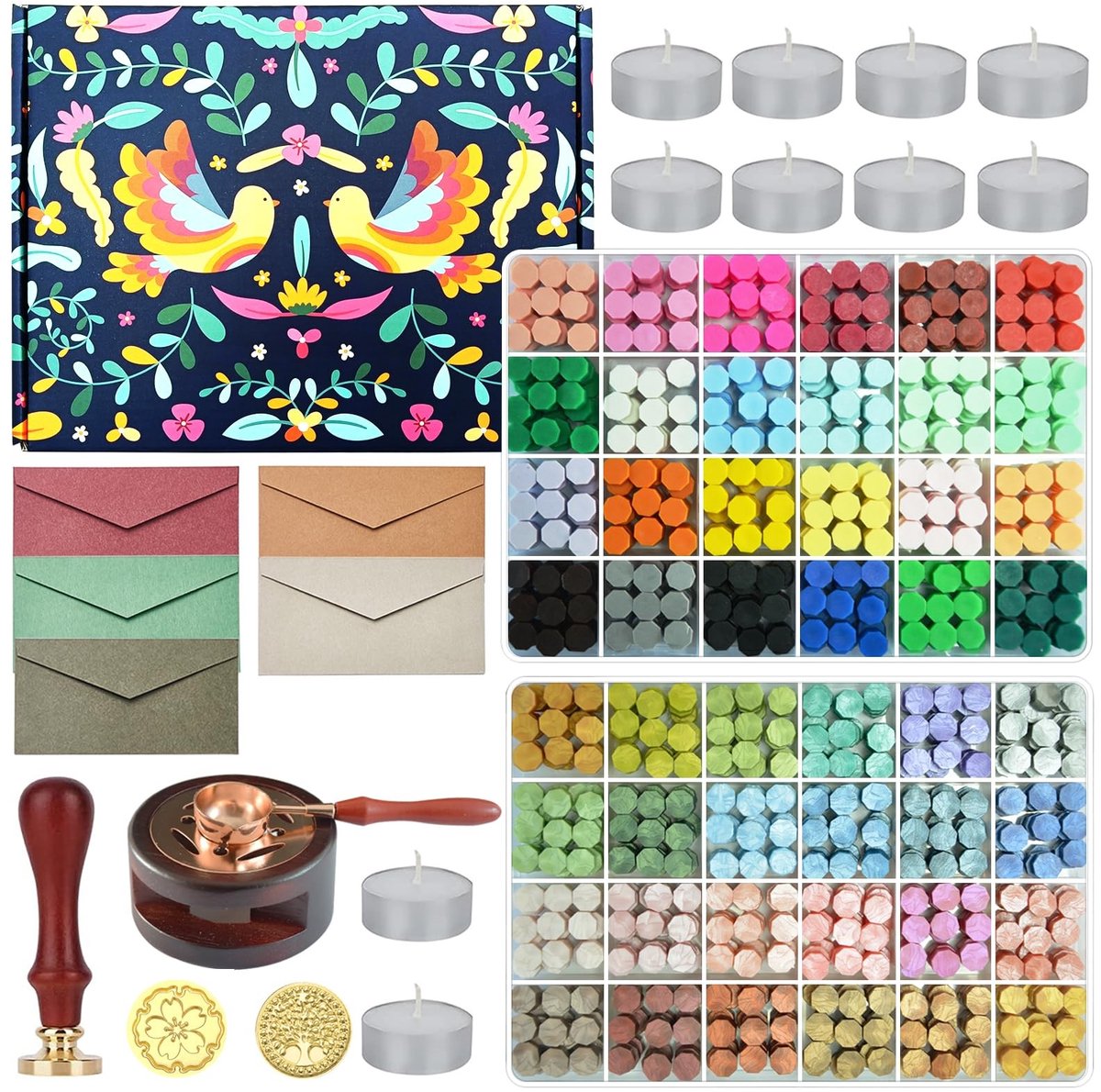 SolidKeus - Complete Wax Seal Set met 1200 Wax Beads