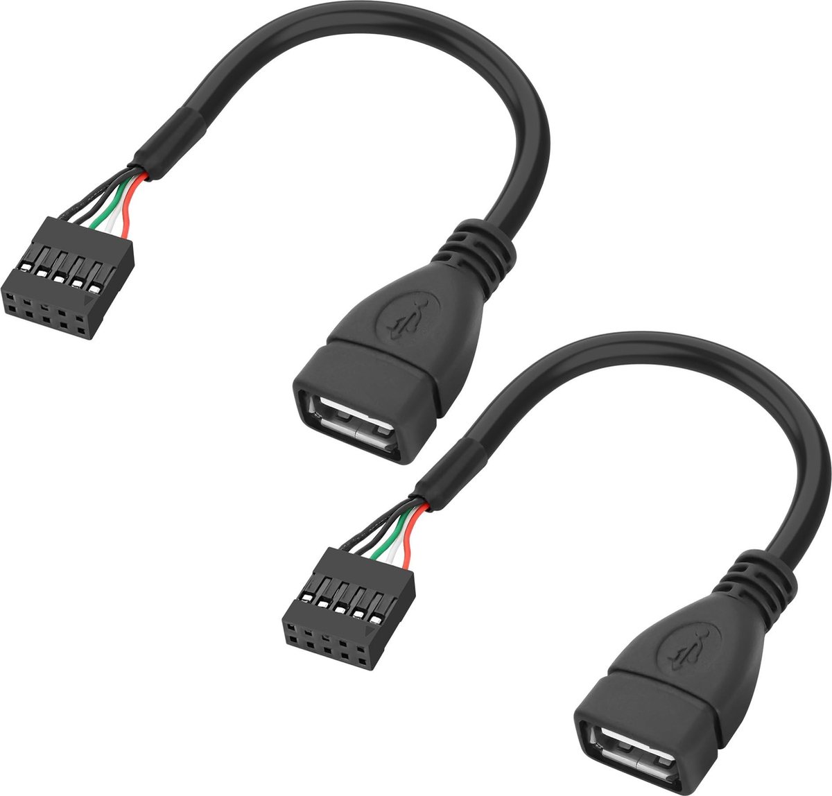Omgoods - USB 2.0 naar Moederbord 9-Pin Header Adapter Kabel 10cm
