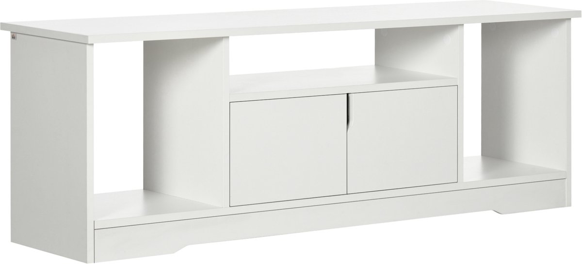 HOMCOM TV-standaard - Hout - 120x30x41cm - Wit